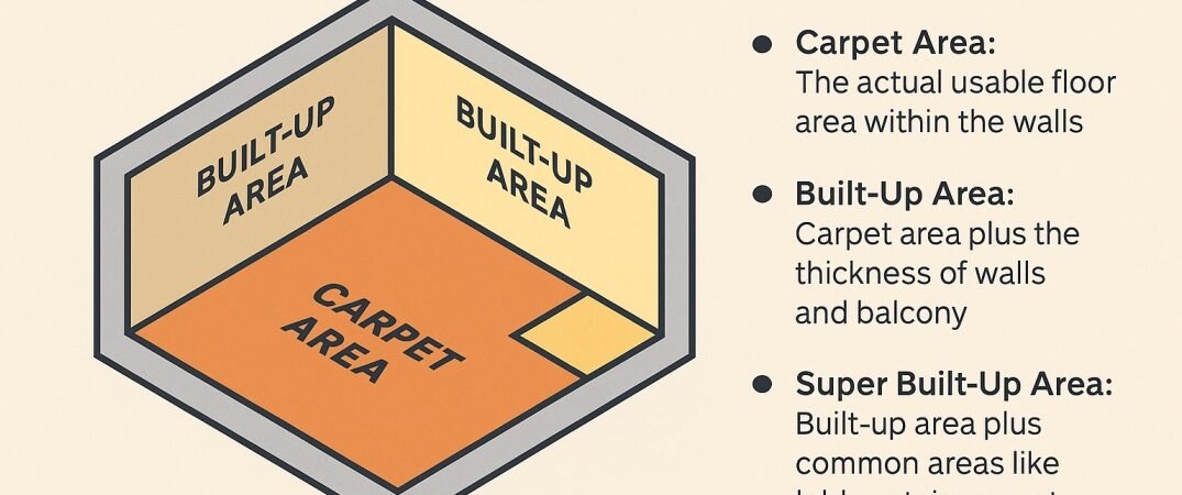 What Is the Difference Between Carpet Area, Built-Up Area, and Super Built-Up Area?